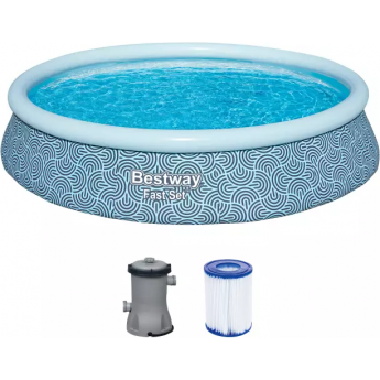 Бассейн BESTWAY FAST SET 396х84см, 7340л, фильтр-насос 2006л/ч Бассейн BESTWAY FAST SET 396х84см, 7340л, фильтр-насос 2006л/ч