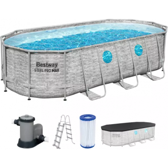 Каркасный бассейн BESTWAY POWER STEEL Ротанг 549х274х122см, 13430л + фильтр-насос 5678 л/ч, лестница, тент Каркасный бассейн BESTWAY POWER STEEL Ротанг 549х274х122см, 13430л + фильтр-насос 5678 л/ч, лестница, тент